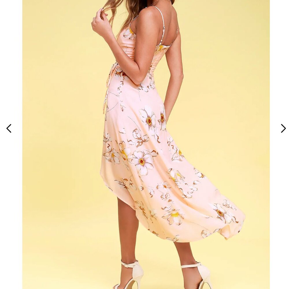 J.O.A. Celadine Blush Pink Floral High Low Dress - Picture 9 of 9